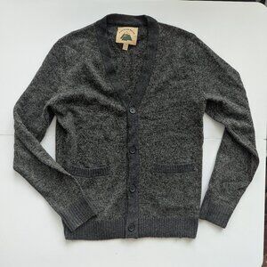 O'Hanlon Mills Marl Grey Lambswool-blend Cardigan Men's Small